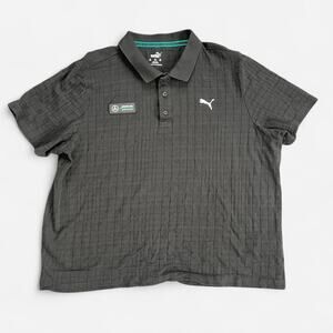 Puma Mercedes AMG Petronas Formula One black polo shirt Size XXL